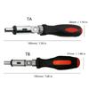 Ratchet Screwdriver 1/4inch Inside Hexagon Screwdriver 0-180 Degree Adjustable Ratchet Bit Holder Screwdriver