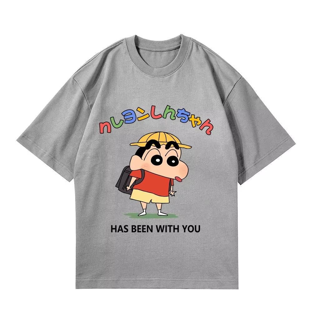 2025 Crayon Shin-chan Summer 100% Cotton Children's T-shirt Y2k Outdoor Casual Parent-child Top Street Adult Fashion T-shirt