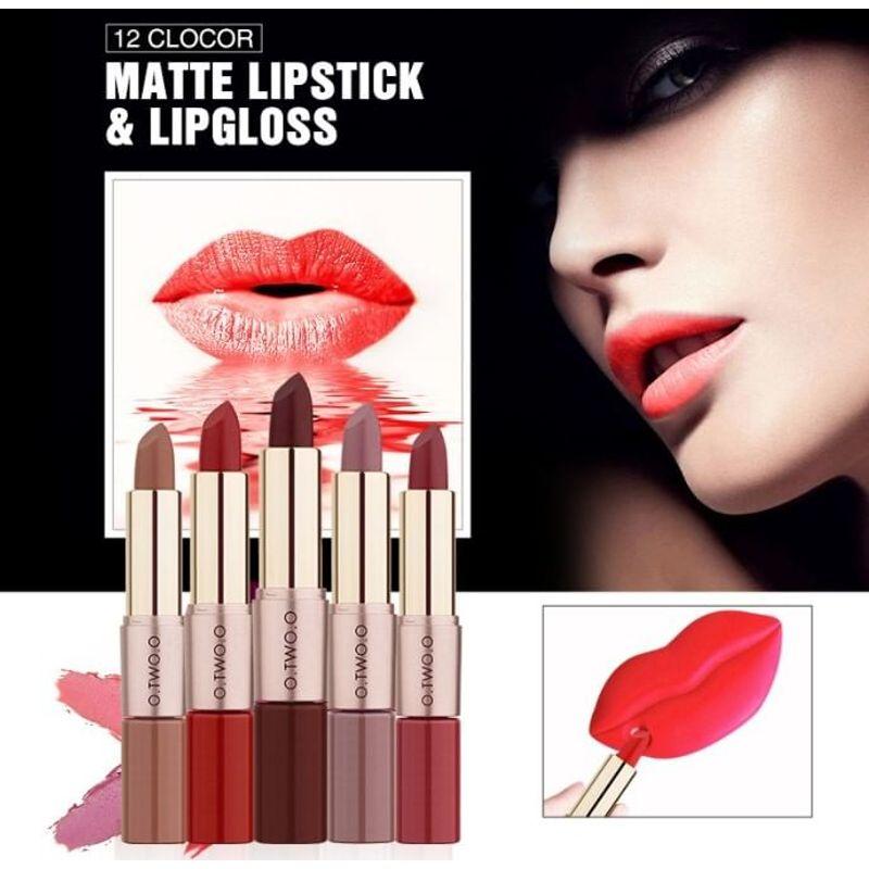 O.TWO.O - 2 in 1 Matte Liquid Lipstick - 4 Colours