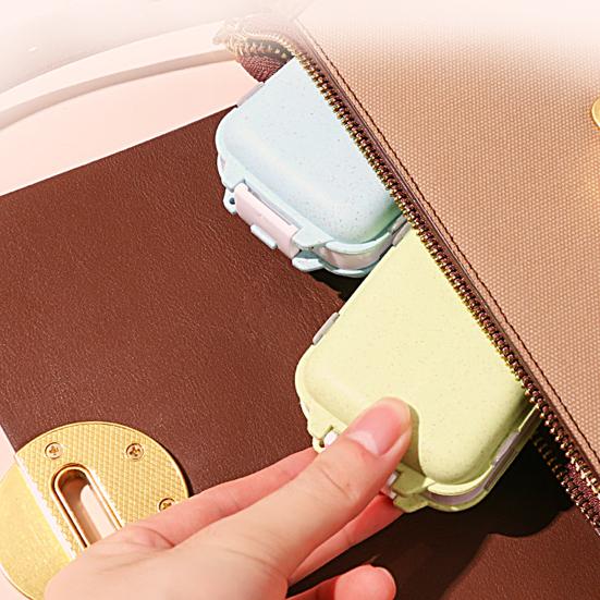 Storing Independent Inner Durable 8-grid Waterproof Portable Folding Tablet Sub-packing Organizer Box Pill Storage Holder