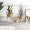 Flowerpots for Plant Floor Planter Stand Wooden Basket Home Flower Shelf Rack Indoor Outdoor Garden Farmhouses Decorations