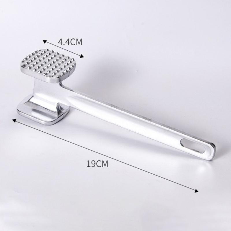 Stainless Steel Double-Sided Square Meat Tenderizer Hammer Food-Safe Kitchen Tool For Pork Chops Meat Tenderizing Appliance