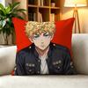 T-Takemichi Hanagaki Tokyo Revengers Game Square Double-Sided printed Pillow Case Bedroom Bedside Pillow Sofa Cushion Cover