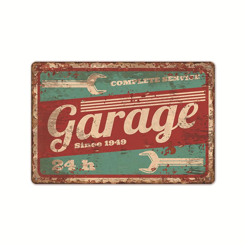 2024 American-Style Industrial Auto Repair Tin Sign - Frameless Decorative Wall Art