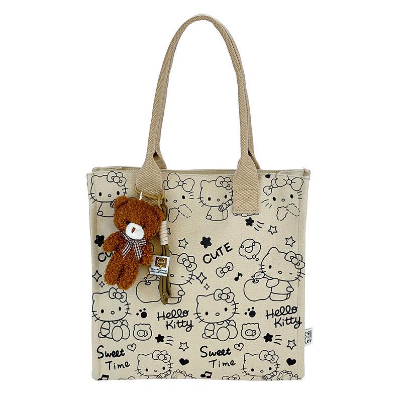 Korean Lazy Style Large Canvas Tote Bag - Fashionable, Versatile, High-End Women's Commuter Shoulder Bag