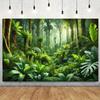 2D Enchanted Forest Backdrop for Aesthetic Bedroom and Office Wall Decor