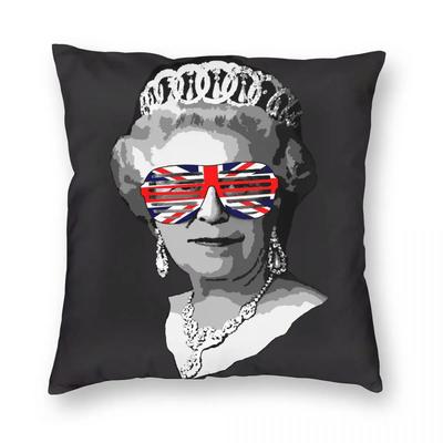 Queen Elizabeth Platinjubiläum Kissenbezug Druck Kissenbezug Dekorativ Überwurf Kissenbezug Abdeckung Bett Reißverschluss