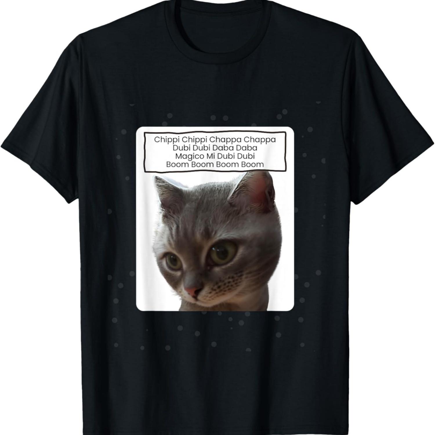 

Chippi Chippi Chappa Chappa Dancing Cat Meme Men Women T-Shirt S чёрный