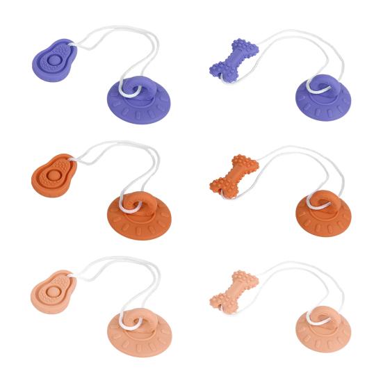 Suction Cup Dog Rope Toy Interactive Dog Chew Toy Tug-of-War Teeth Cleaning Toy for Puppy Teething Dogs Boredom Relief