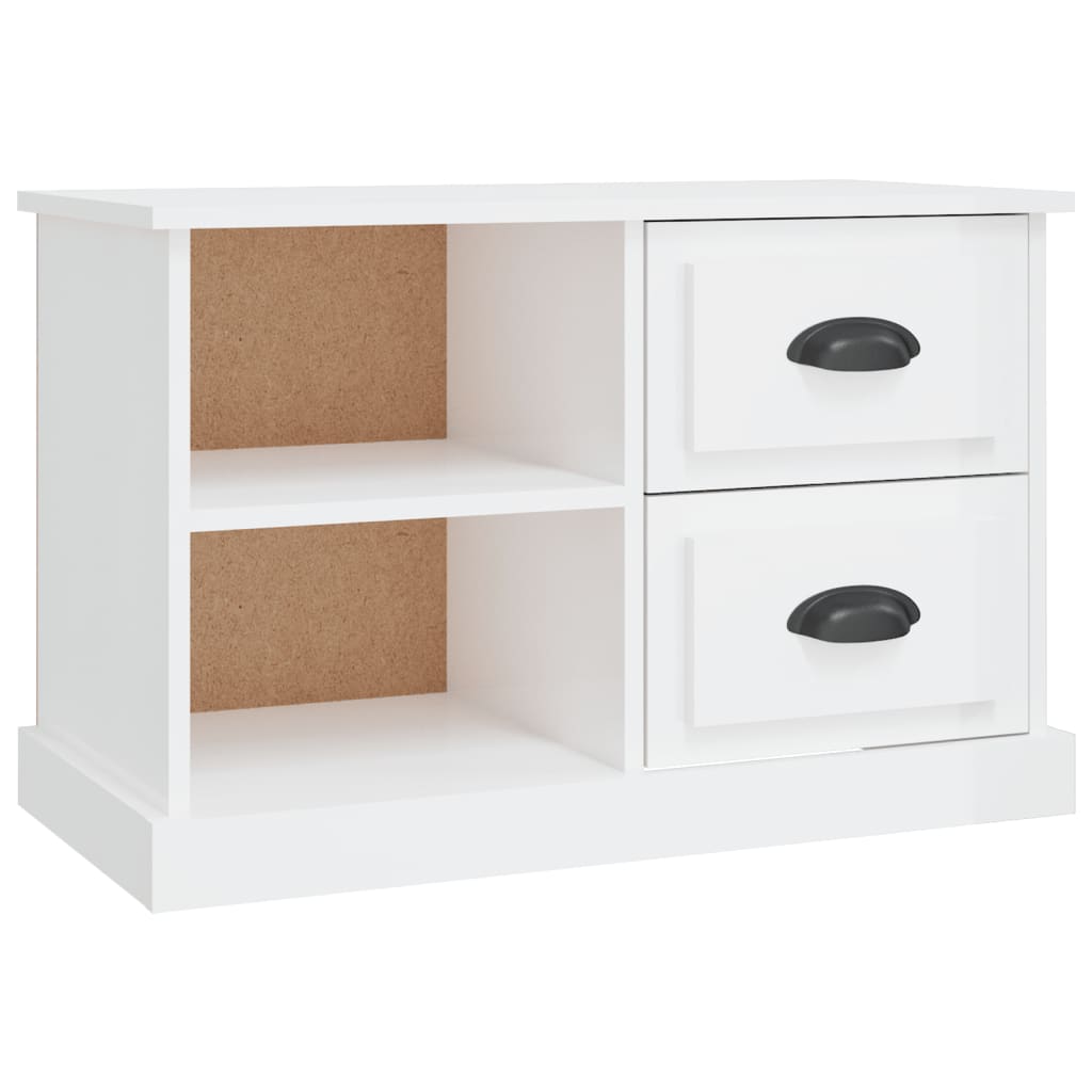 Glossy White TV Cabinet 73 x 35.5 x 47.5 cm Particleboard