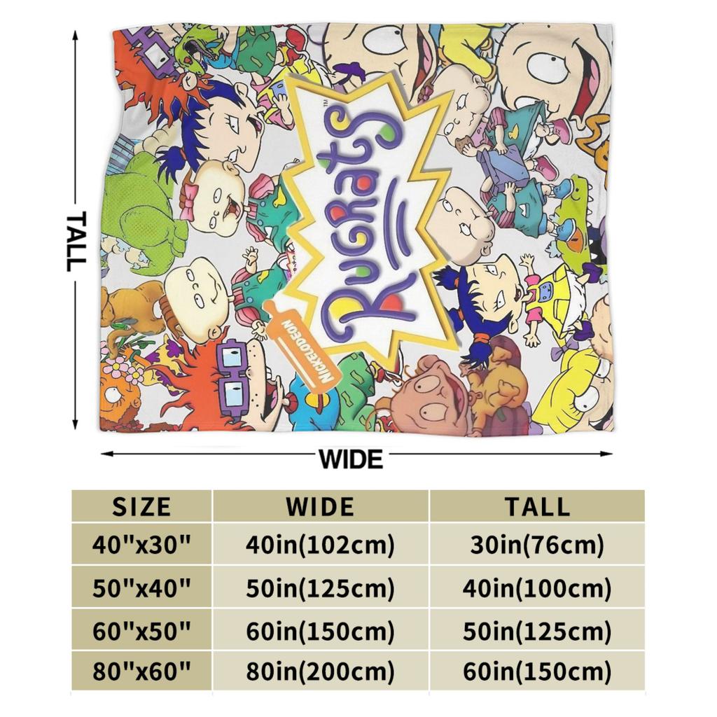 Soft Blanket Camping Rugrats Chuckie Finster  Throw Blanket  Flannel Bedspread For Bedroom Street Trend Sofa Bed Cover