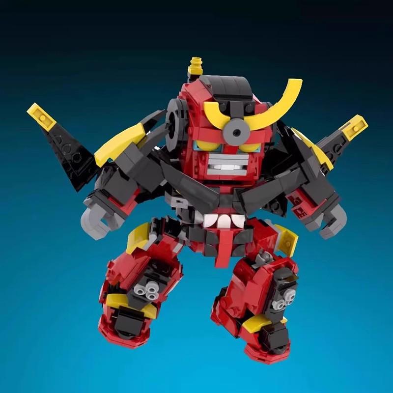 Building Block Compatible, Tianyuan Breakthrough, Combat Mecha Red Lotus Snail Rock, Hot Blood Simon Big Red Lotus Drill