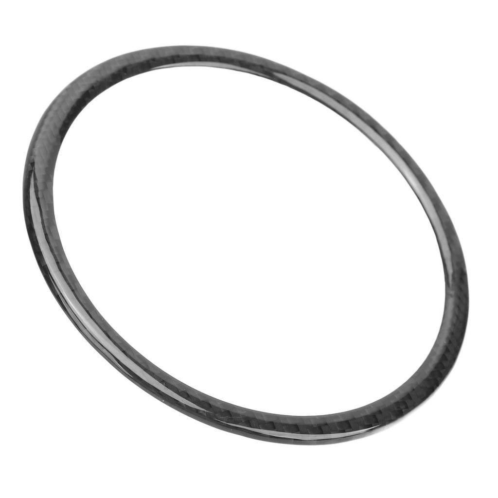 Lenkrad-Zierring Kohlefaser Lenkrad-Mittelteil-Ring Aufkleber Ersatz für Fiat 500 2020 bis 2023