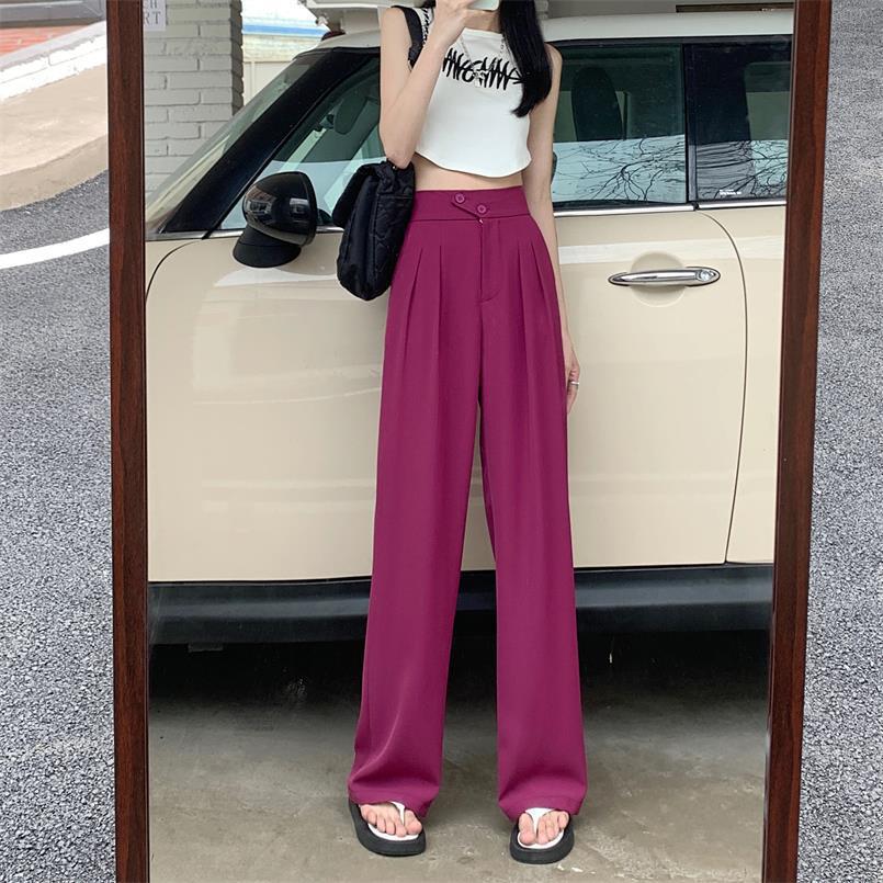 2024 High-Waisted Wide-Leg Slimming Drape Pants - Korean Style Spring/Summer Women's Fashion