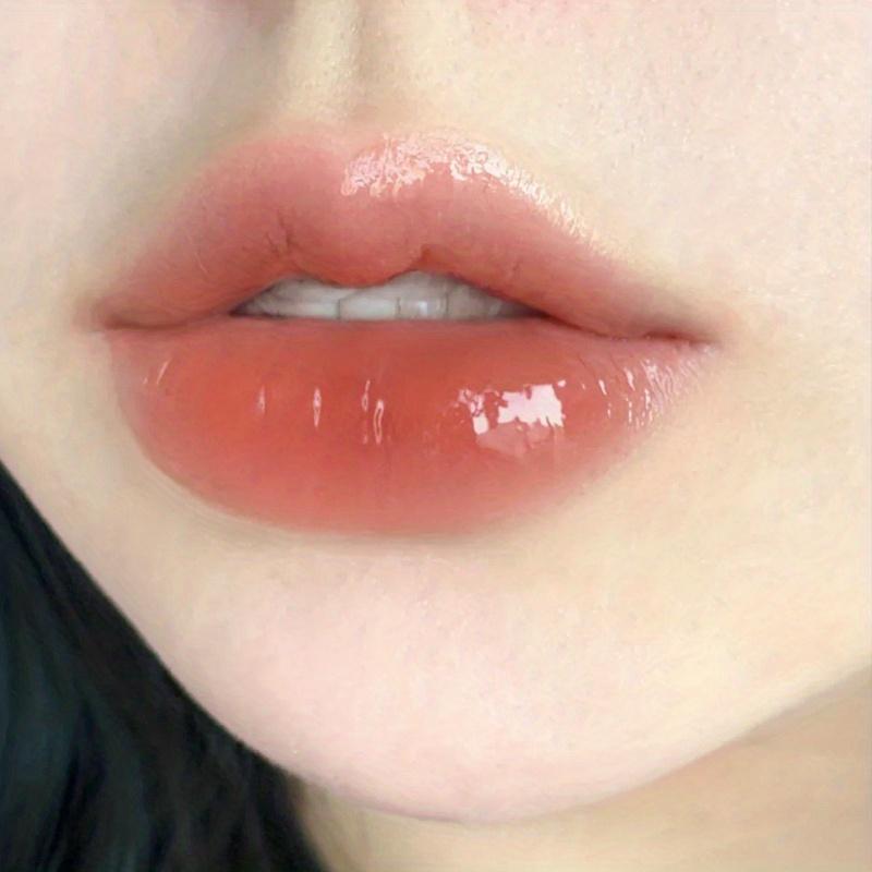 6 Color Lip Glaze Cute Little Bear Mirror Lip Gloss Jelly Liquid Lipstick with Sparkling Light Long Lasting Lip Gloss Lip Makeup for Women