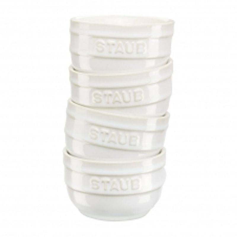 Staub Ceramic Bowl 9cm (Ivory White) 4-piece set