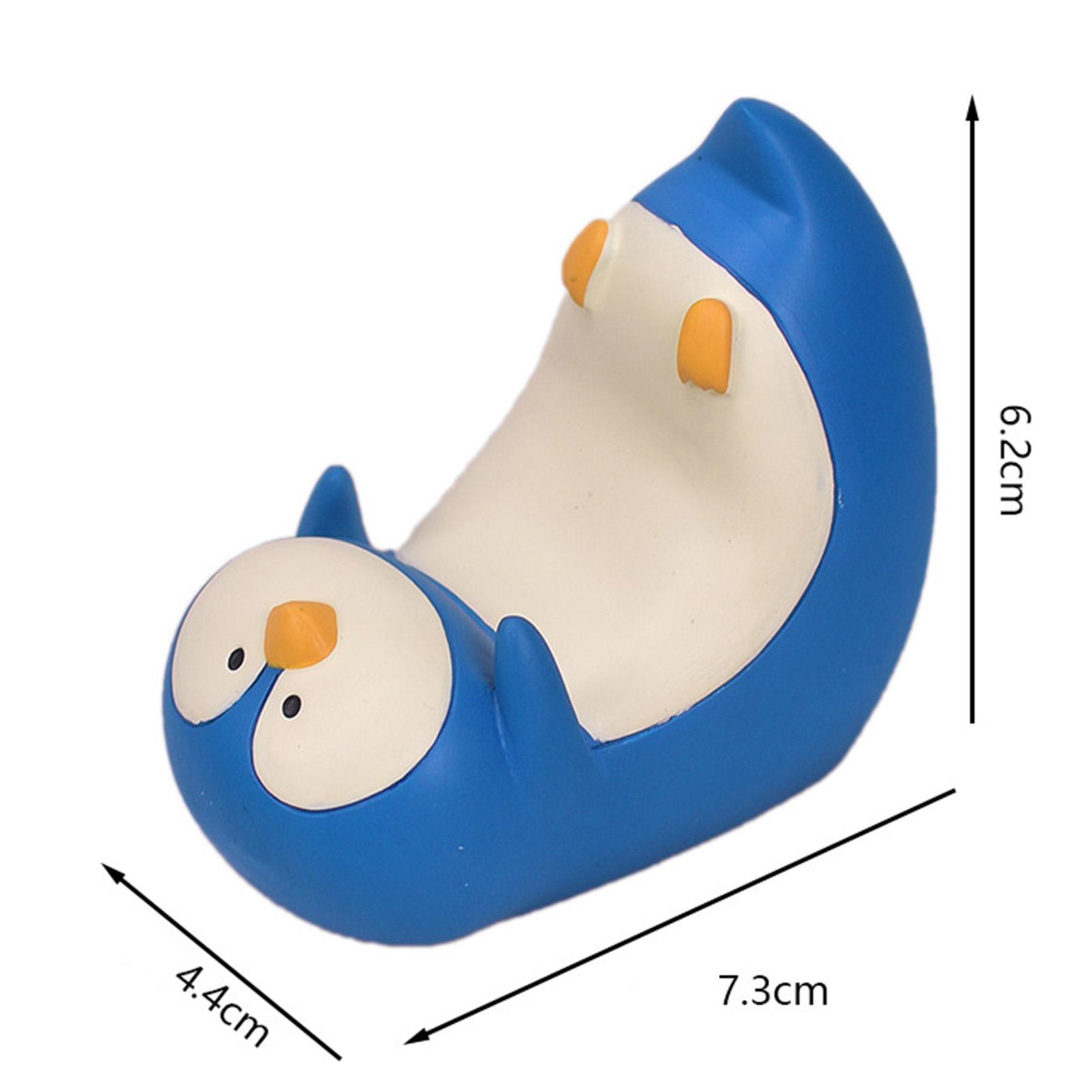 

Resin Tablet Desktop Stand Cute Comfortable Portable Desktop Cell Phone Stand Holder for Watching Dramas Penguin