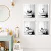 Animals Posters Canvas Painting On The Wall Elepant Tiger Giraffe Zebra Bathtub Nordic Prints Pictures For Bathroom Home Decor