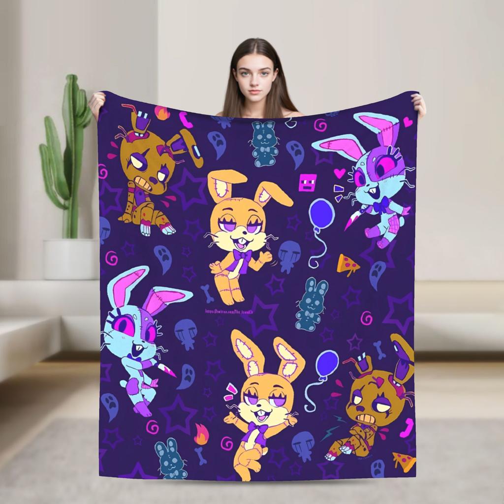 FNAF At Freddys Blanket Quality Soft Throw Blanket Winter Girls Boys Outdoor Funny Bedspread