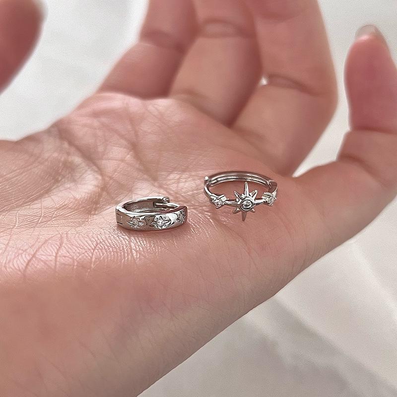 Exquisite Eight-Pointed Star Zirconia Earrings – Trendy, Versatile, High-End Design