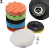 7 Pcs 3/5/6/7 Waxing Buffing Inch Polishing Sponge Pad Kit Set for Car Polisher