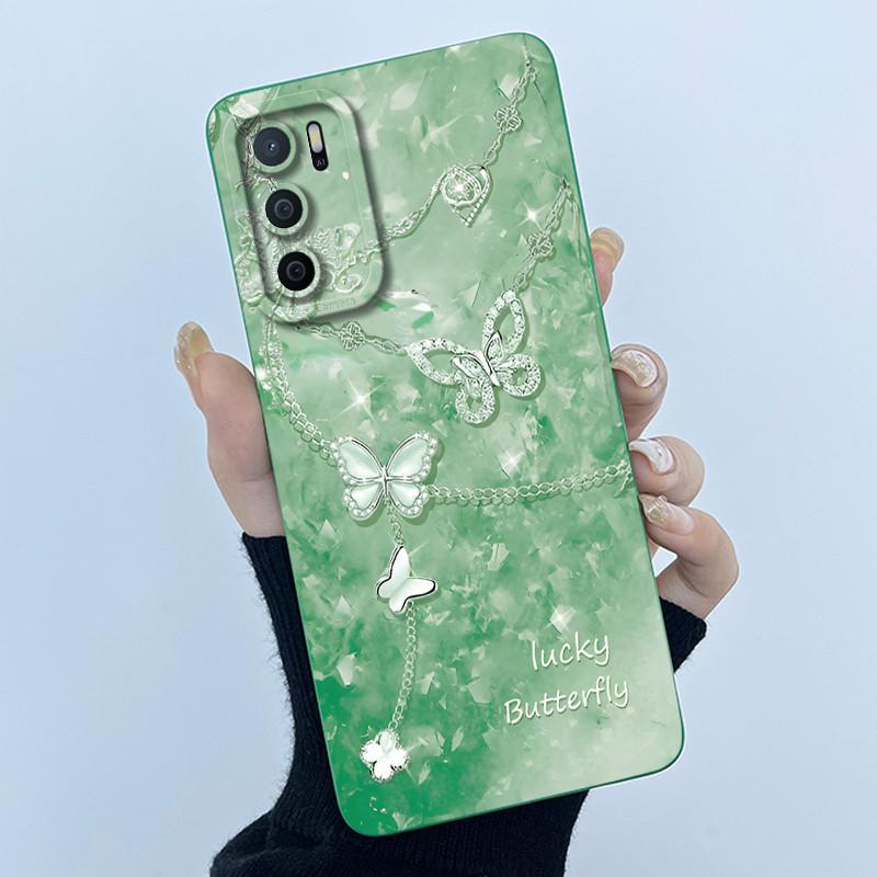 For OPPO A16 Case Oppo A16s A54s Case Fashion Simplicity Flower Soft LIquid Silicone Shockproof Cover Oppo CPH2269 CPH2271 Funda