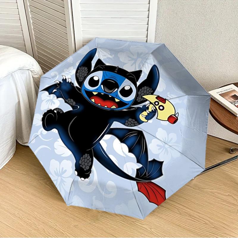

1pc Dragon Stitch Automatic Folding Umbrella, 8-Rib Durable Frame, Durable Foldable Design - Elegant Gift for Commute yy251210089