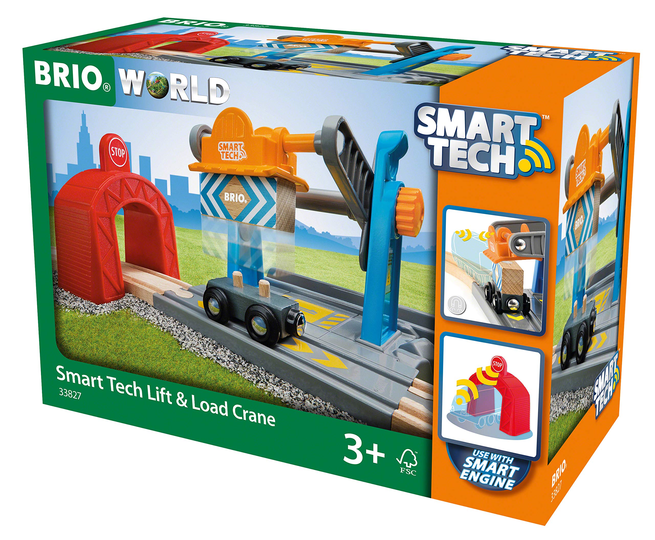 

BRIO BRIO WORLD Умный Технологичный Кран Подъемный и Загрузочный 33827 Дерево 33827