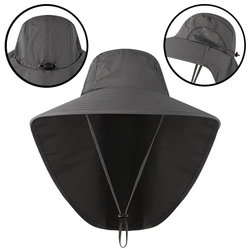 Wide Brim Baseball Hat for Women and Men Sun Defender Cooling Neck Guard Safari Cap for Hiking Fishing Outdoor Sun Hat with Flap