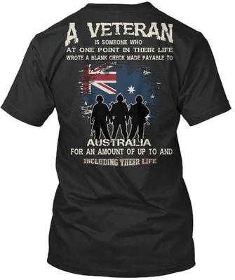 Veteran Australian TTshirt Made In the USA Size S To 5XL