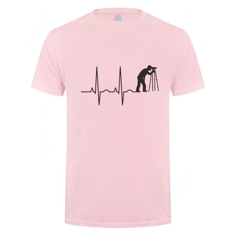 

Heartbeat of Land Surveyor T Shirts Summer Men Cotton Short Sleeve Land Examiner Cartogropher Oversized T-shirt OZ-437 4XL