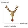Christmas Vintage Diamond Elk Brooch, Alloy Animal High-End Accessories Corsage