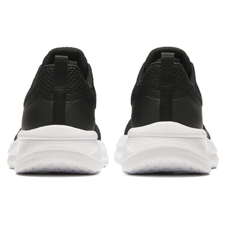 Anta Round Toe Lace-Up Shock Absorbing Wear-Resistant Low-Top Running Shoes Women sneaker Basic-Black 122415577-3