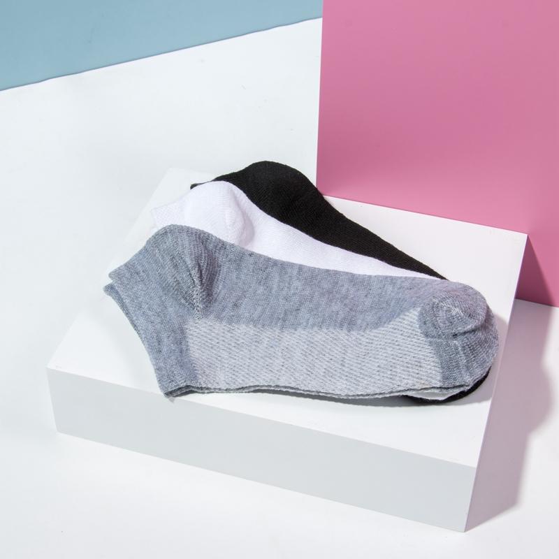 10 Pairs Women Socks Breathable Sports Socks Solid Color Boat Socks Comfortable Soft Cotton Unisex Ankle Socks
