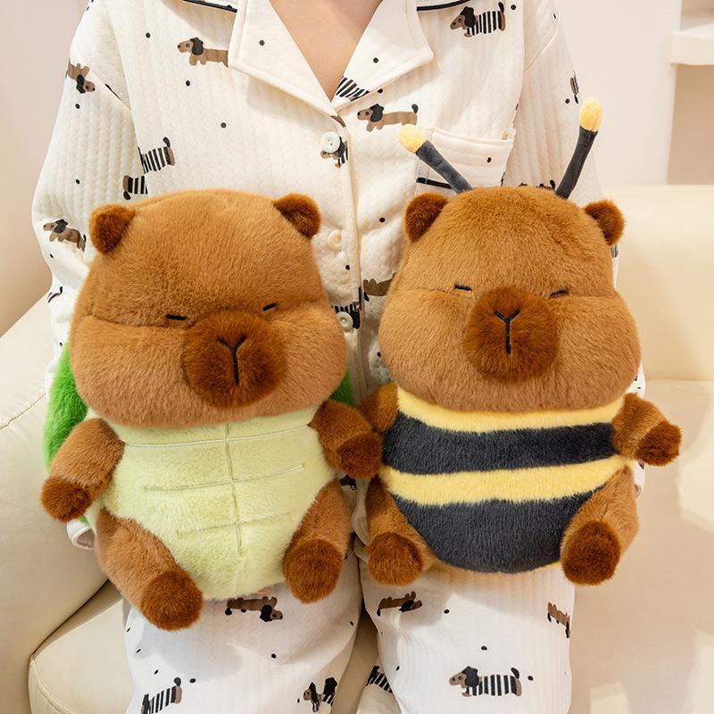 Hot 23cm Cute Interesting Transformed Capybara Plush Toy Adorable Stuffed Doll Halloween Christmas Gift Children's Birthday Gift