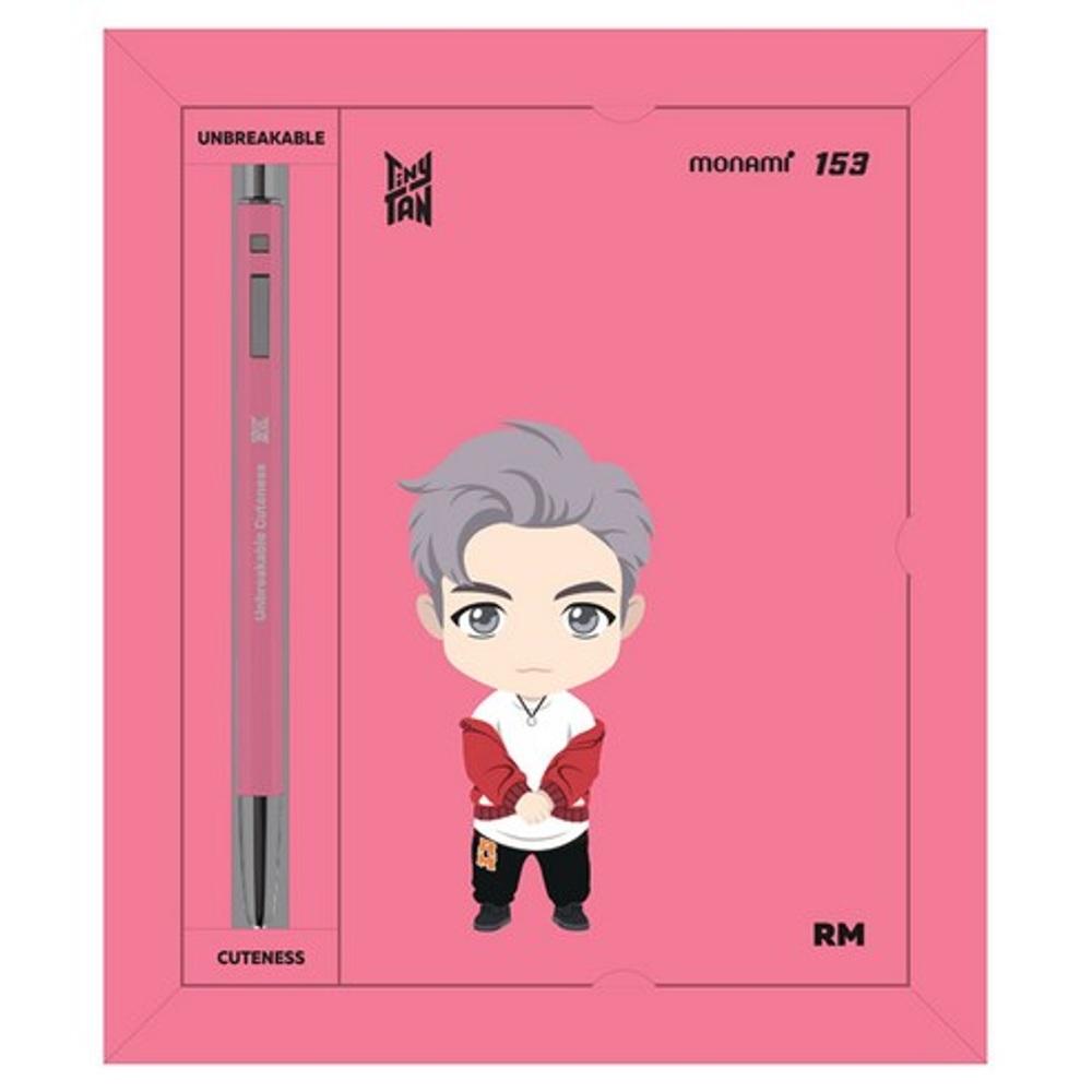 MONAMI TinyTAN BTS 153 ID 0.7mm Ballpoint Pen & 3 Notebooks Set