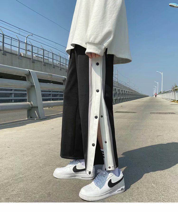 Men's Color Block Straight-Leg Basketball Sweatpants - Spring/Autumn Casual