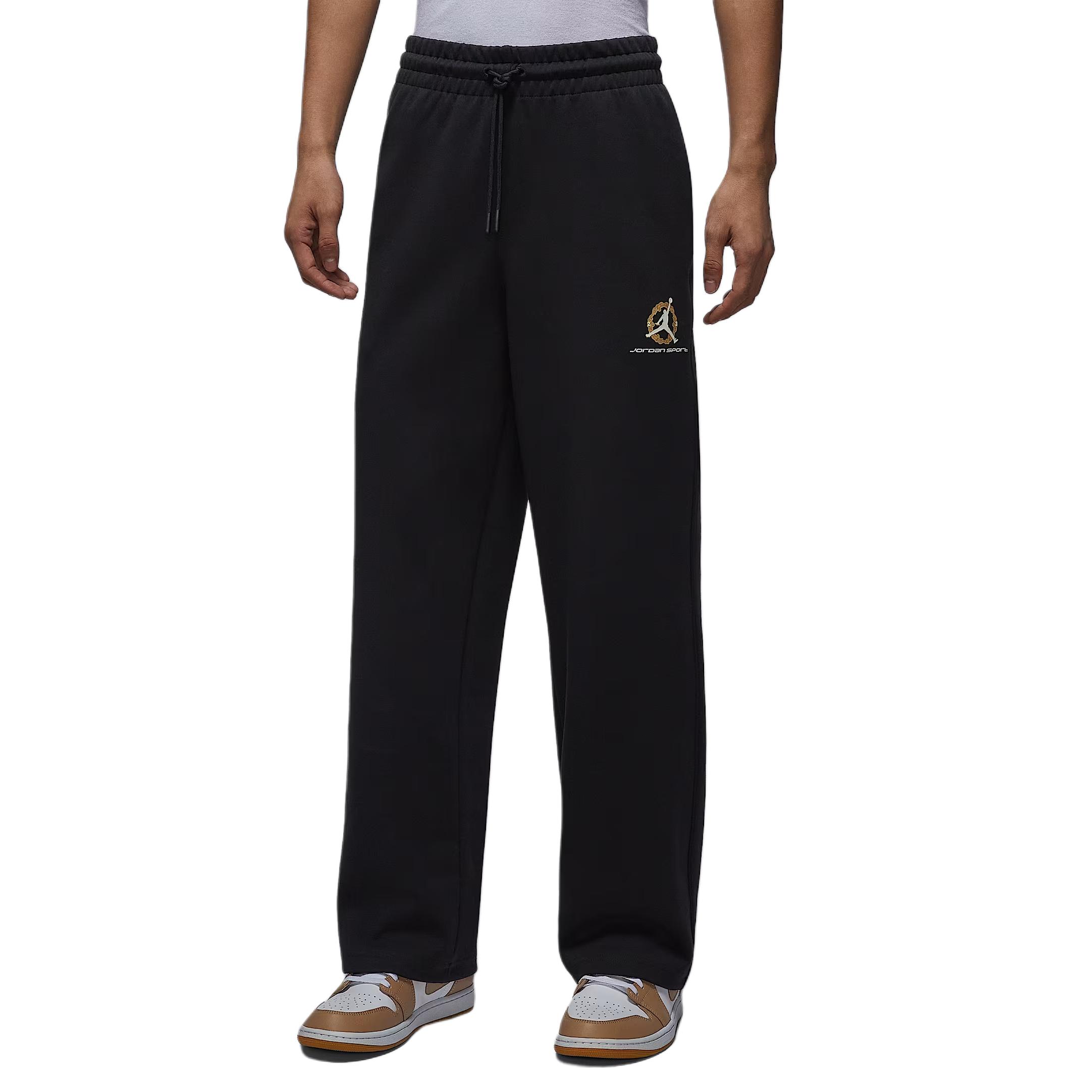Jordan Dri Fit Год Лошади Лимитированная Серия CNY Новый Год Быстросохнущие Удобные На шнуровке Длинные Брюки Повседневные Брюки Мужские низ Черный IQ3954010 S