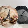 1PC Eiffel Tower Flowers Umbrella-8-Rib Reinforced, Automatic Open, Lightweight & Durable, Cute Fashion Accessory for Outdoor, Beach, or Casual Use, B