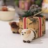 2pcs Cute Christmas Dog Pendant Mini Christmas Tree Decoration Plush Puppy Pendant  Party Gifts
