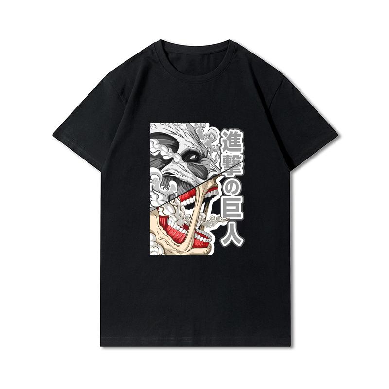 Plus Size Anime Attack On Titan Women's T-shirt Levi·Ackerman Eye Punk Tops Summer Harajuku Loose Gothic Short Sleeves Tshirt