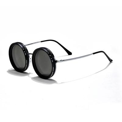 Fashion Personality Telescope Small Round Frame Rotating Color Changing Sunglasses For Women And Men UV400 Outdoor SUN GLASSES