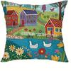 1/4Pcs Colorful Farm-Themed Pillowcase For Cozy Decor Sofa Cushion Cover Home Bedroom Room Decoration