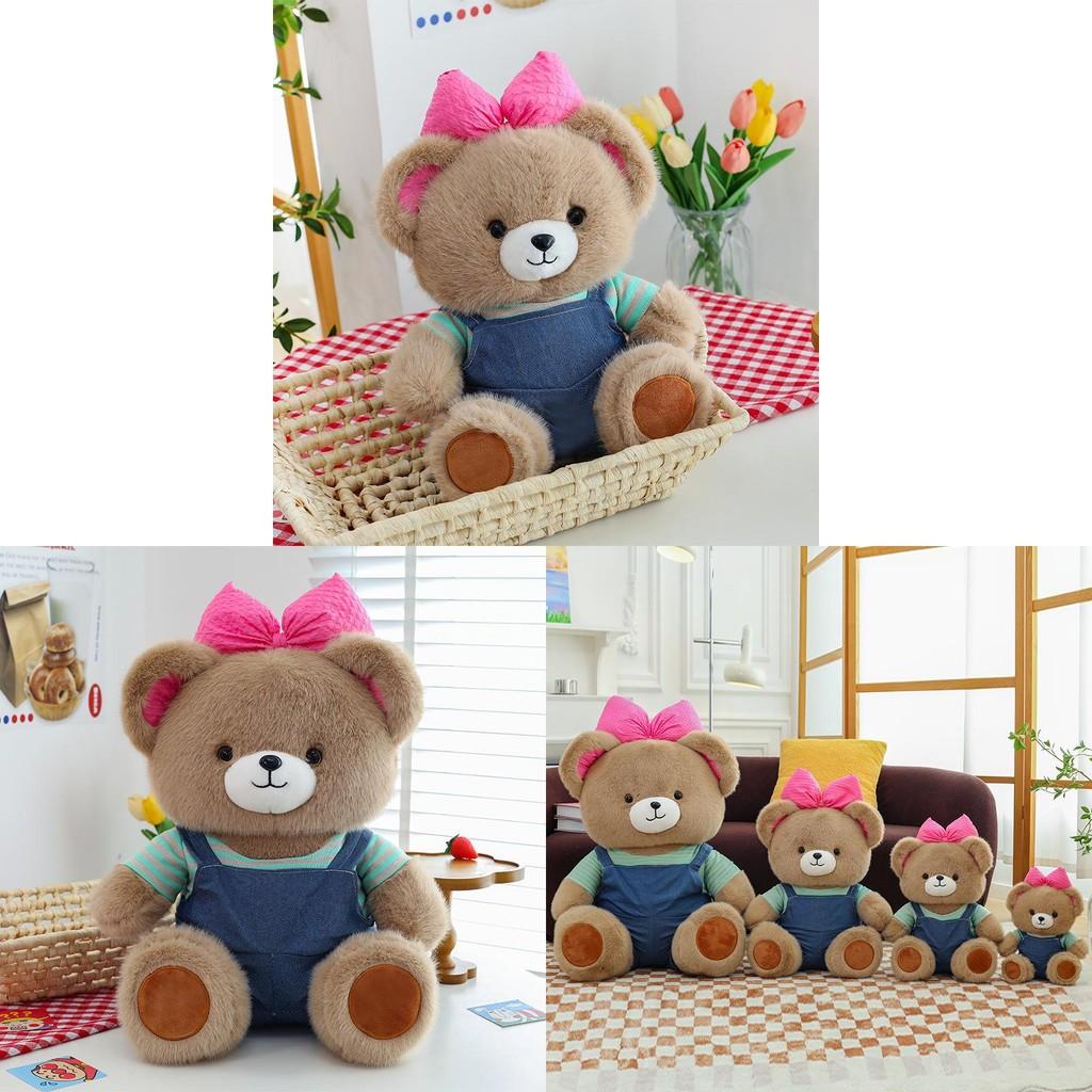 Cartoon Bear Fifi Bow Teddy Plush Toy Cute Children Girls Holiday Doll Gift