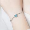 Elegant Blue Zircon Snowflake Bracelet: Japanese-Korean Style, Dainty Women's Christmas Gift