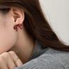 2024 Niche Design Red Ankara Christmas Bow Stud Earrings for Women