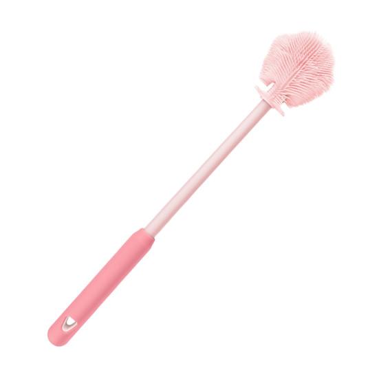 Bekerborstel Siliconen Flesborstel BPA-Vrij Voedselkwaliteit Diepe Reiniging 360-Graden Flexibel Zachte Borstelharen Hygiënisch Babyflesborstel