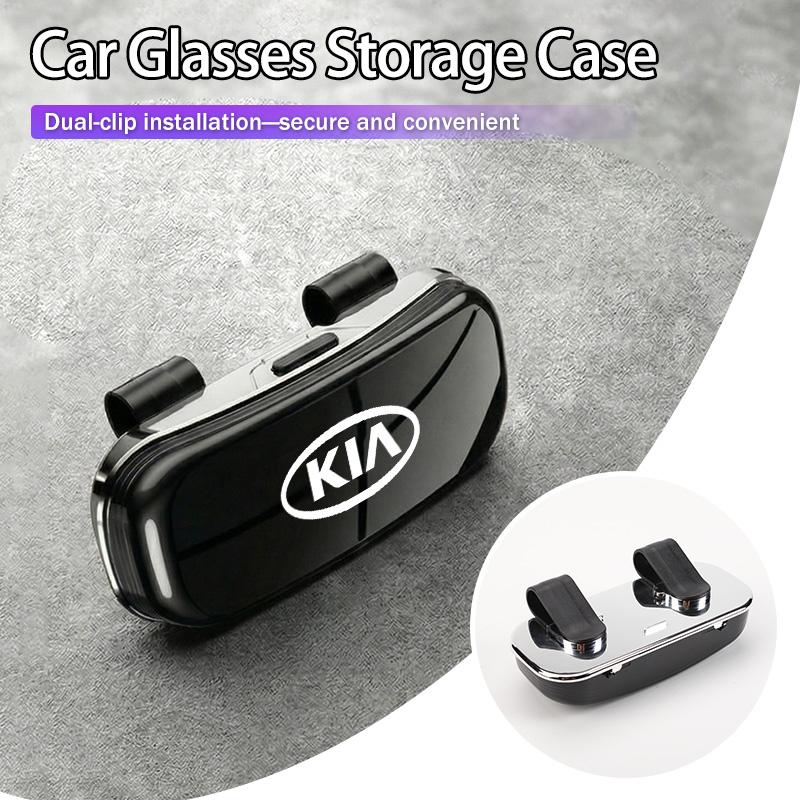 Car Sunglass Holder Case Glasses Clip Sun Visor Organizer Accessories For KIA Sportage Rio Ceed Morning Proceed K5 Sorento Pican fxrp50