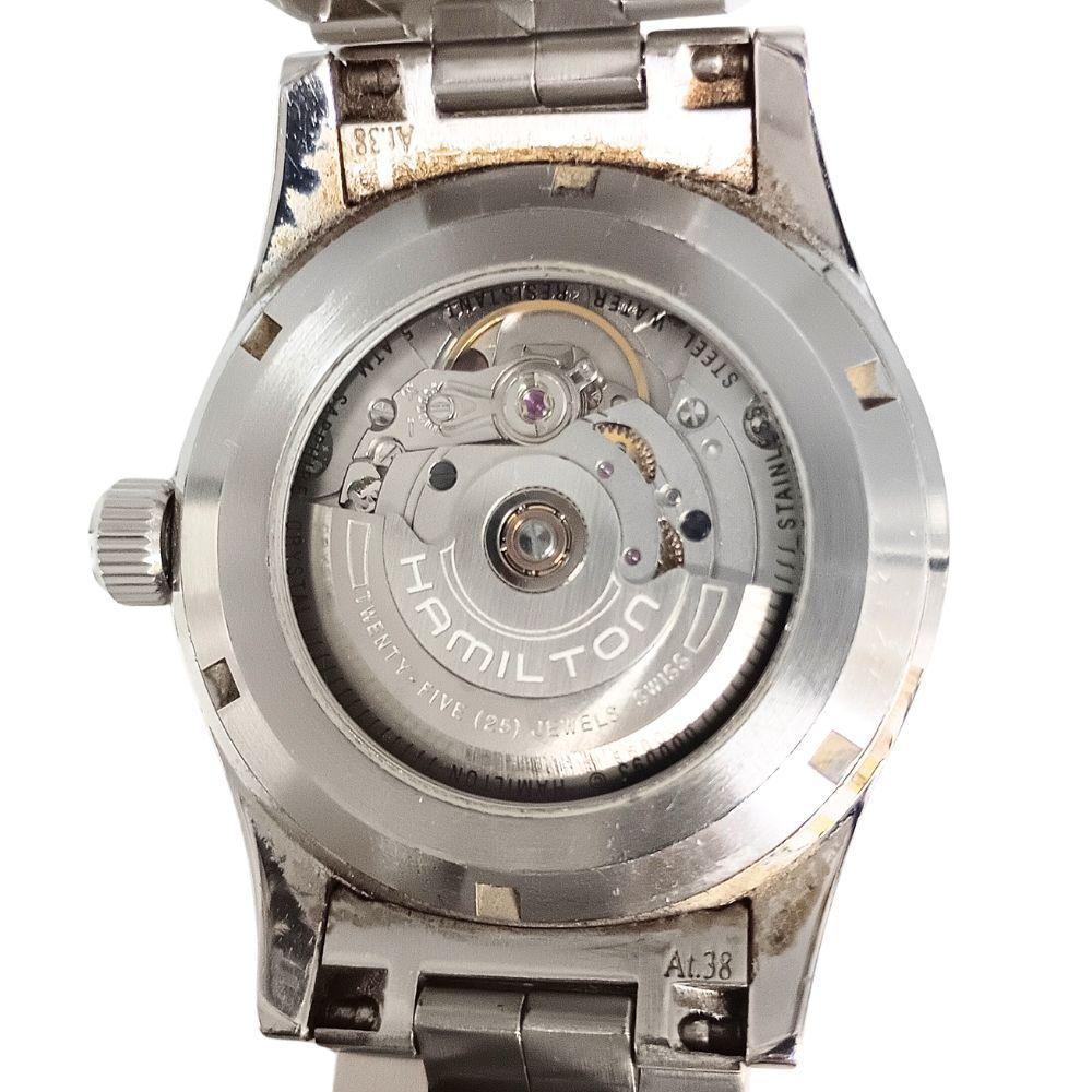 Used HAMILTON Khaki Field Back Skeleton Automatic Men's Watch Genuine / C1164
