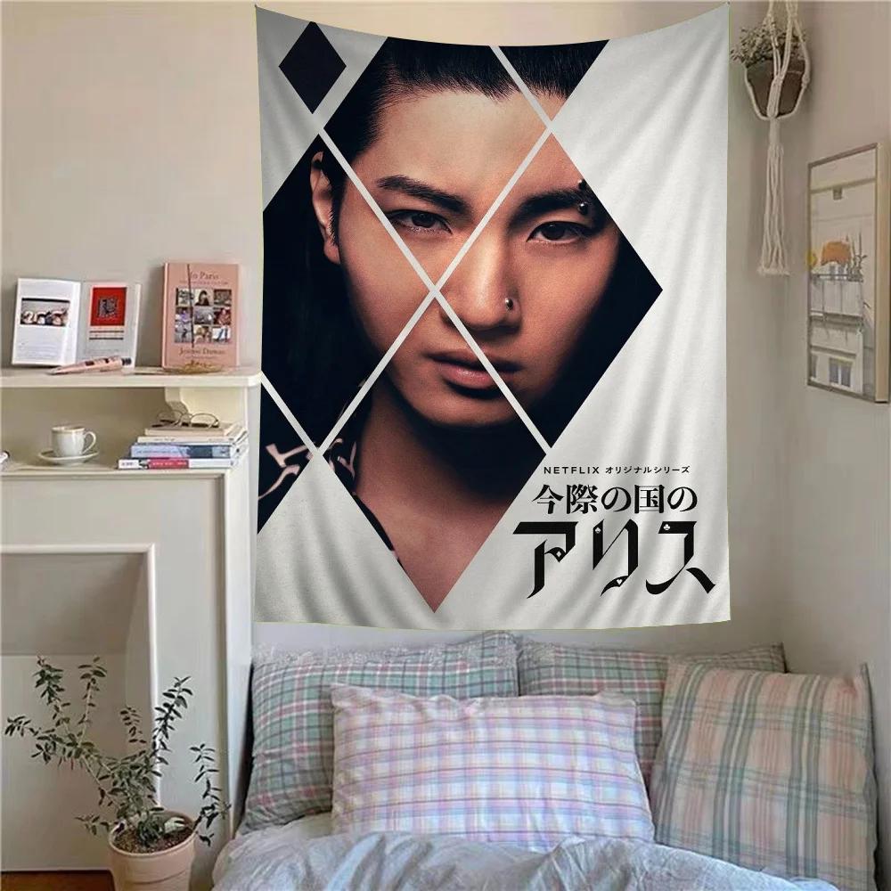 VIKAMA Alice in Border Tapestry Survival Game Theme Murals and Mandala Printing Netflix Fan Decorations and Gifts